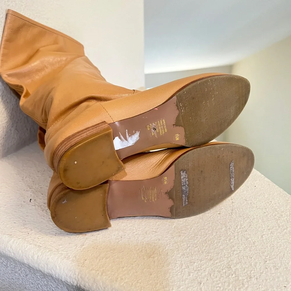 Banana Republic Tan Leather Knee-High‎ soft Boots women’s size 9.5 winter fall